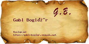 Gabl Boglár névjegykártya